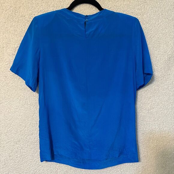 Vintage Silk Studio by Claude Bennett Womens Size 10 Short Sleeve Blouse Casual - Picture 7 of 11